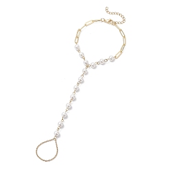 Золотой Латунные скрепки браслеты, браслеты из ракушечного жемчуга для женщин, золотые, 7-1/2 дюйм (19.1 см)