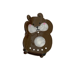 Hamster Животные ацетат целлюлозы (смола) заколки для волос в виде когтей, заколка для волос без следов челки для женщин и девочек, хомяк, 82x52 мм