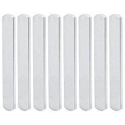 Stainless Steel Color Weighted Vest Steel Plates, Load Bearing Steel Plate, Rectangle, Stainless Steel Color, 172x26x7.5mm, about 8pcs/set