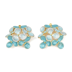 Аква 304 нержавеющей стальной эмали подвески, ионное покрытие (ip), , реальный 18 k позолоченный, вода, 22.5x25.5x12.5 мм, отверстие : 1.4 мм