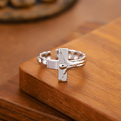 Cross 304 открытые кольца манжеты из нержавеющей стали, цвет нержавеющей стали, крестик, 15~20 мм