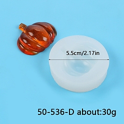 Citrouille Moule en silicone de qualité alimentaire, thème d'halloween, bricolage, moules de résine, pour la résine UV, fabrication artisanale de résine époxy, citrouille, 55mm