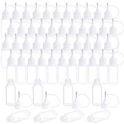 Прозрачный Пластиковые флаконы с дозатором для жидкого крема для татуировок, прозрачные, 2.05x3.4x8.2 см, емкость: 10 мл (0.34 жидких унций)