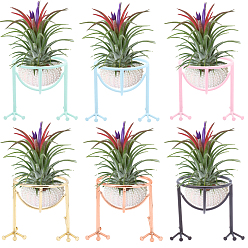 (52) Непрозрачная лаванда 6шт 6 цвета углеродистая сталь косметическая губка блендер держатель, подставка для губки для чистки макияжа, разноцветные, 7.55x5.8x6.1 см, Внутренний диаметр: 5.2 cm, 1 шт / цвет, 6 цветов, 6 шт