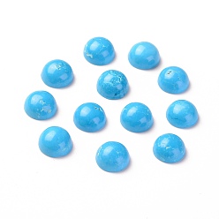 Темно-Голубой Природные кабошонов Говлит, окрашенные, полукруглый, глубокое синее небо, 10x6 мм