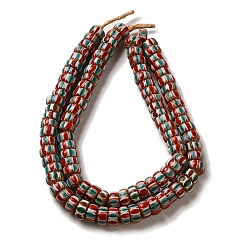 Оранжево-Красный Непальские бусины лэмпворк ручной работы, рондель, оранжево-красный, 9~12x4~7 мм, отверстие : 1.2~4 мм, около 105~118 шт / нитка, 25.59~26.38 дюйм (65~67 см)
