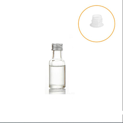 Прозрачный Стеклянная бутылка, для контейнеров для бус, серебряная крышка, прозрачные, 3.2x8.8 см