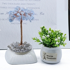 Аквамарин Украшение дисплея скульптуры из натурального аквамарина, для домашнего офисного стола, дерево, 40~80x90~120 мм