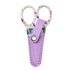 Фиолетовый Ножницы из нержавеющей стали, швейные ножницы, с обивкой из искусственной кожи, фиолетовые, 97x48 мм