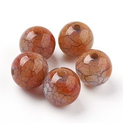 Шоколадный Бисера треск акриловые, имитация нефрита, круглые, цвет шоколада, 11~11.5 мм, Отверстие : 2 мм , около 520 шт / 500 г