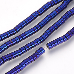 Mixed Color Electroplate Non-magnetic Synthetic Hematite Beads Spacers Strands, Heishi Beads, Flat Round/Disc, Mixed Color, 4x2mm, Hole: 1mm, about 200pcs/strand, 15.7 inch
