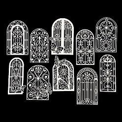 Белый 10 шт. 10 стили бумажных самоклеящихся наклеек, для праздничных декоративных подарков, белые, 97~100x40~61x0.1 мм, 1 шт / стиль