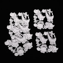 Матовый Платиновый Цвет Трафареты для резки углеродистой стали динозавров, для diy scrapbooking / фотоальбом, декоративная тисняющая бумажная карточка, матовый цвет платины, 11.6x11x0.08 см