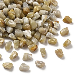 Светло-коричневый Акриловые шарики Gemstone имитация, самородки, два тона, загар, 14x11.5x9.5~10 мм, отверстие : 1.8 мм, Около 598 шт / 500 г