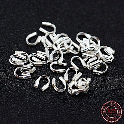 Серебро 925 проводник из стерлингового серебра, серебряные, 4.5x4x1 мм, отверстие : 0.2 мм
