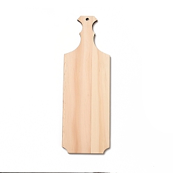 Rectangle Деревянные большие подвески, геометрические прелести, неокрашенными, прямоугольные, 239x79x5 мм, отверстие : 5 мм