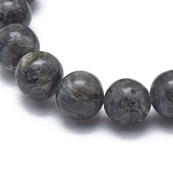 Labradorite Natural Labradorite Bead Stretch Bracelets, Round, 2-1/8 inch~2-3/8 inch(5.5~6cm), Bead: 8mm