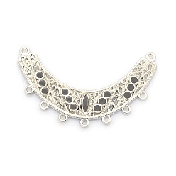 Schwarz Platinierte Legierung Emaille Links, Kronleuchter Komponenten, Schwarz, 71x43x2 mm, Loch: 2 mm und 3 mm