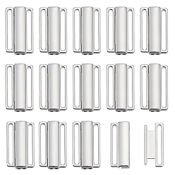 Платина 15застежка-пряжка для бюстгальтера бикини из сплава, нижнее белье аксессуары, платина, 17x29.5x1.5 мм