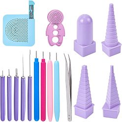 (52) Непрозрачная лаванда Набор для квиллинга из бумаги своими руками, с бифуркационной ручкой бумажная ручка, пластиковая бордюрная башня для квиллинга и инструменты для завивки бумаги, 304 из нержавеющей стали бисером пинцет, разноцветные