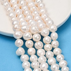 Old Lace Natural Cultured Freshwater Pearl Beads Strands, Potato, Old Lace, 12~15mm, Hole: 0.6mm, about 32pcs/strand, 13.78''(35cm)