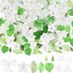 (52) Непрозрачная лаванда Наборы для самостоятельного изготовления украшений из листьев и цветов, включая акриловые колпачки для бусин, бусины и подвески, разноцветные