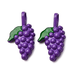 Винограды Подвески из сплава краски для выпечки, фруктовые прелести, винограды, 26x14x5.5 мм, отверстие : 4 мм