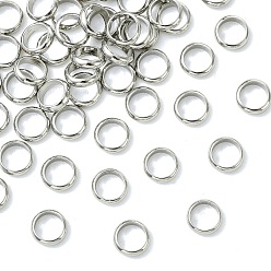 Plaqué Platine Véritable Anneaux de jonction fermés en laiton shegrace, ronde, sans cadmium et sans plomb et sans nickel, Platine plaqué, 7x2mm, diamètre intérieur: 5 mm, Jauge 12