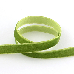 Olive Drab 1/8 inch Single Face Velvet Ribbon, Olive Drab, 1/8 inch(3.2mm), about 200yards/roll(182.88m/roll)