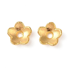 Золотой Тибетском стиле сплав шарик крышки, без кадмия и без свинца, цветок, золотые, 6x1.9 мм, отверстие : 1.2 мм, Около 12500 шт / 1000 г