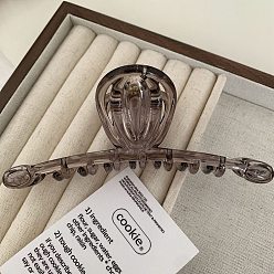 Шифер Серый Пластиковые заколки для волос с большими когтями, для женщин девушки густые волосы, шифер серый, 128x45 мм