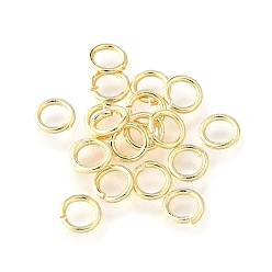Настоящее золото 18K Латунные кольца прыжок открыт, долговечный, без кадмия и без свинца, стойки покрытие, реальный 18 k позолоченный, 5x0.8 мм, внутренний диаметр: 3.5 мм
