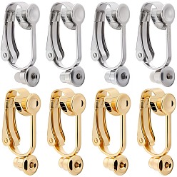 Золотой & Цвет Нержавеющей Стали 20 шт. 2 стили 304 нержавеющая сталь клипсы конвертеры фурнитура, золотые и нержавеющая сталь цвет, 19~21x7~10x3.5~10 мм, отверстие : 0.7 мм, 10 шт / стиль