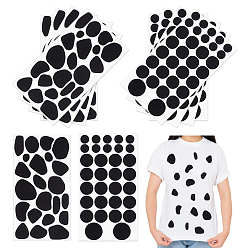 Черный 8 листы 2 стили фетровые самоклеящиеся подушечки, для костюмов на Хэллоуин своими руками, чёрные, 292~310x156~171x1~2 мм, 4 листы / стиль