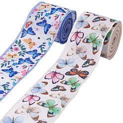 Бабочка 2 рулоны мешковинных лент, с железным краем, бабочка, 2-1/2 дюйм (64 мм), около 5.00 ярдов (4.57 м) / комплект