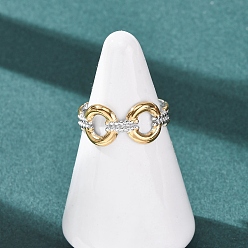 Ring 304 открытые кольца манжеты из нержавеющей стали, золотые и нержавеющая сталь цвет, ионное покрытие (ip), кольцо, 9 мм, 18 мм