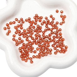 FireBrick Transparent Acrylic Beads, FireBrick, 5x4mm, Hole: 1.2mm, about 100pcs/Set