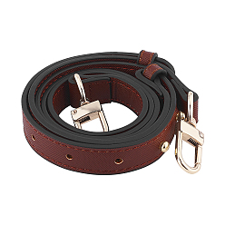 Brun Saddle Bandoulière en cuir véritable, fermoirs alliage pivotantes, pour accessoires de remplacement de sangles de sac, selle marron, 102x1.8x0.3 cm, fermoir: 48x26x7 mm