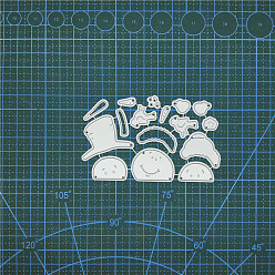 Матовый Платиновый Цвет Рождество, Углеродистая сталь разрезает трафареты, для diy scrapbooking / фотоальбом, декоративная тисняющая бумажная карточка, снеговик, матовый цвет платины, 10.6x6.7 см