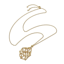 Золотой 304 изготовление ожерелий из нержавеющей стали с цепочкой-кабелем в технике макраме, золотые, 30.31 дюйм (77 см)