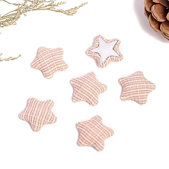 Розовый Кнопка прикрытия, тканевые кабошоны, звезда, туманная роза, 21 мм