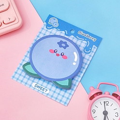 Blueberry 30 листы с милыми фруктами, блокнот для заметок, наклейки с наклейками, для офисного школьного чтения, черника, 75x72 мм
