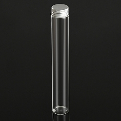 Прозрачный Контейнеры для стеклянных бусин с завинчивающейся крышкой серебристого цвета, колонки для дозирования бутылок, прозрачные, 3x20 см