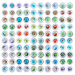 (52) Непрозрачная лаванда 2 сумки полукруглые/купольные стеклянные кабошоны с плоским дном в форме драконьего глаза для проектов своими руками, разноцветные, 12x4 мм, около 50 шт / упаковка