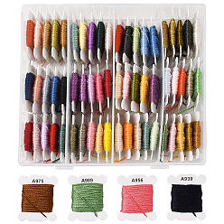 (52) Непрозрачная лаванда 80 карты 6 полиэстеровые нитки для вышивания, нитки для вышивки крестом, разноцветные, 0.5 мм, около 4 м / карты