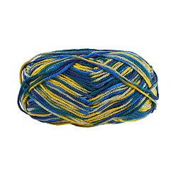 Marine Blue Polyester Fibers Knitting Yarn, Cashmere Yarn, for Blanket Pillows Craft Crochet Yarns, Marine Blue, 2mm, about 136.70 Yards(125m)/Skein