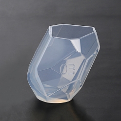 Белый Дым Многогранный камень силиконовые формы для свечей своими руками, изготовление украшений, для изготовления свечей, серый, 67x48x66 мм