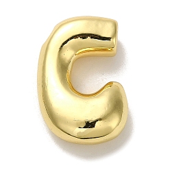 Letter C Стойки обшивки латунные подвески, подвески в виде букв из воздушных шаров, для изготовления именных ожерелий, без кадмия и без свинца, долговечный, реальный 18 k позолоченный, буква С, 22.5x14.5x6.5 мм, отверстие : 2.5x3 мм