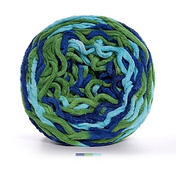 Морско-зеленый Супер мягкая толстая хлопковая пряжа для вязания, пряжа амигуруми, пряжа для вязания крючком, для свитера, шапки, носков, детских одеял, сегмент окрашенный, цвета морской волны, 5 мм