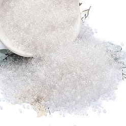 Прозрачный Стеклянные бусины прозрачных цветов, цилиндр, прозрачные, 1.6x1.3 мм, отверстие : 0.8 мм, Около 60000 шт / фунт